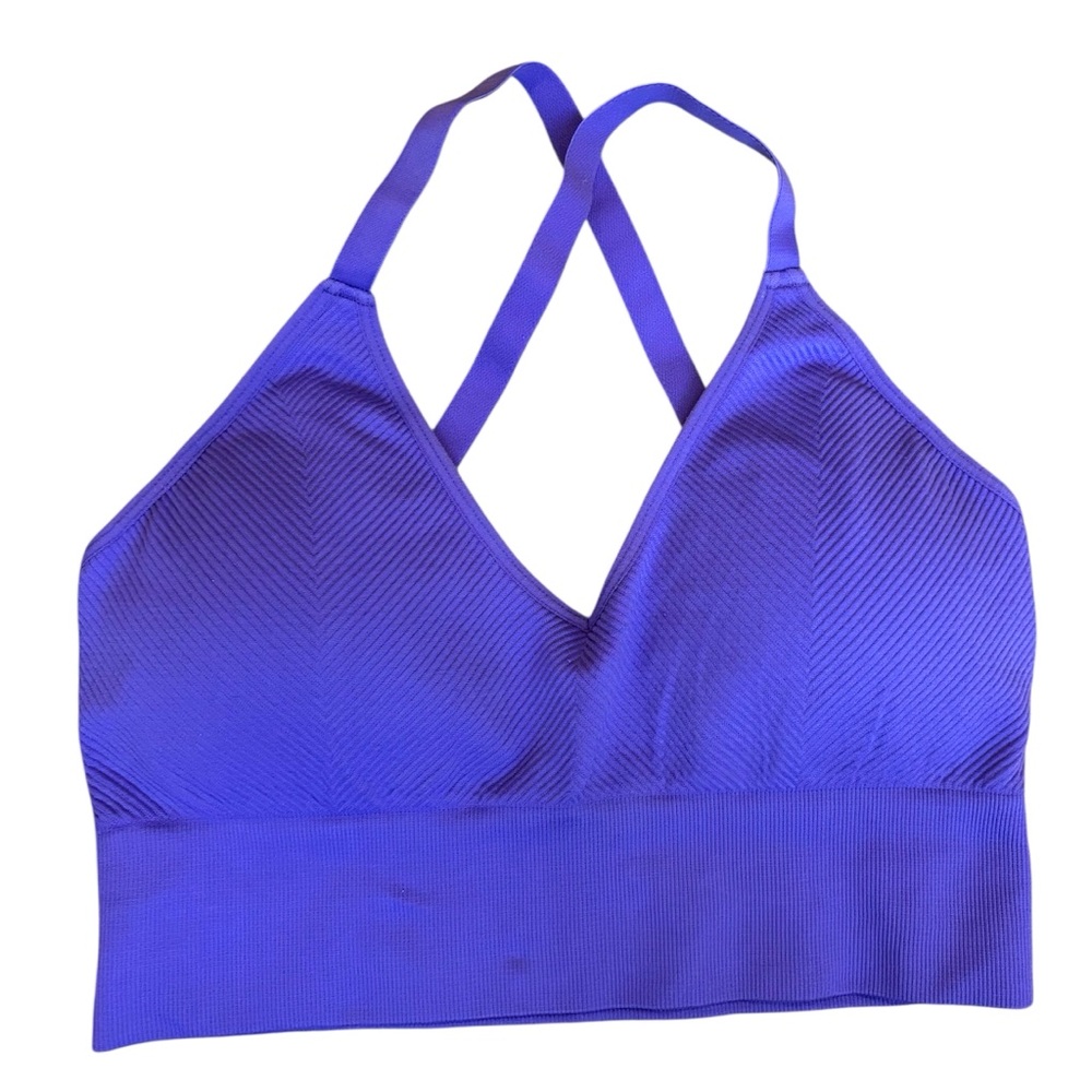Boden Purple Seamless Sports Bra Intimates